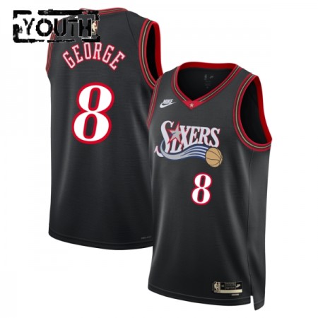 NBA Børn Trøje Philadelphia 76ers Paul George 2025-26 Nike Classic Edition Sort Swingman
